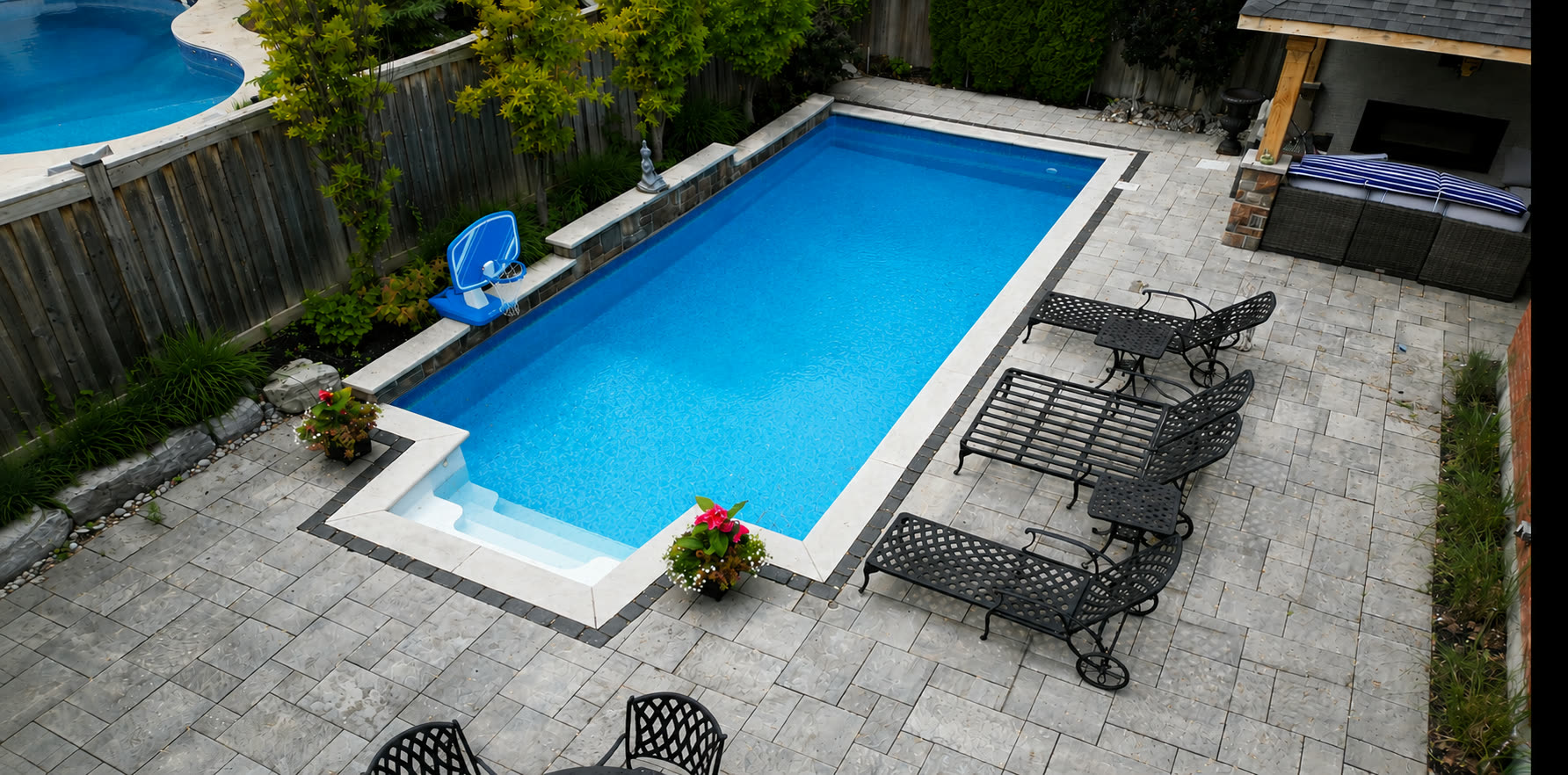 Aerial pool view